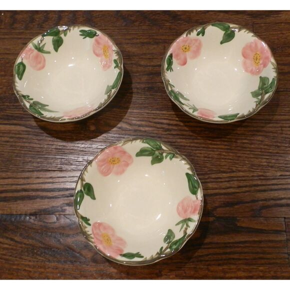 Vintage Franciscan Desert Rose Bowls 5 7/8" Set of 3 - Picture 1 of 3